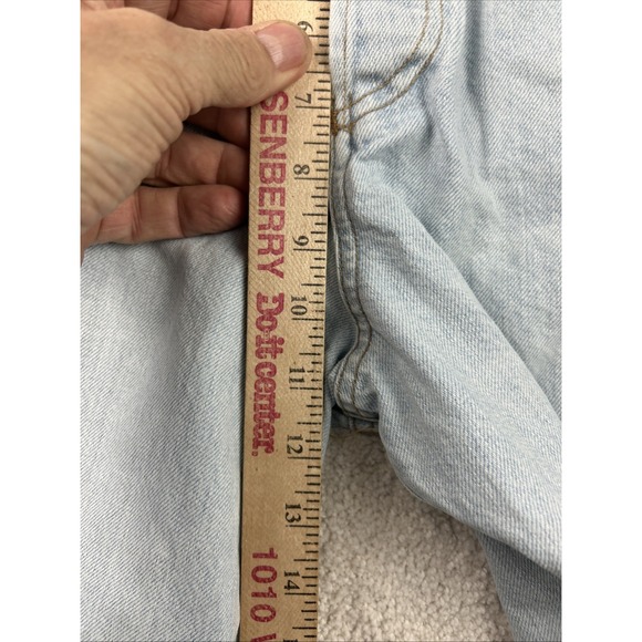 ATELIER Womens High‎ Rise Flip over Waist Straight Leg Open Knee Jeans 31x29 - Picture 7 of 14